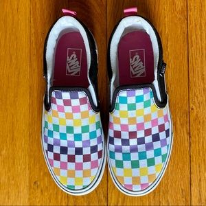 Youth Vans Asher Party Check Slip-on Sneaker